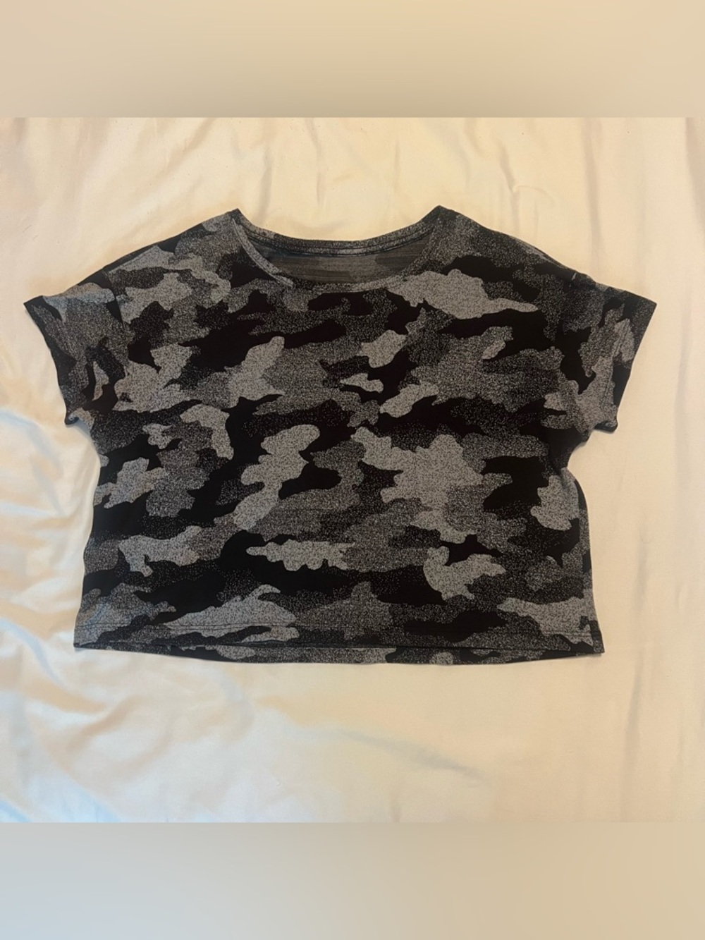 Lululemon Camo Print Crop Tee